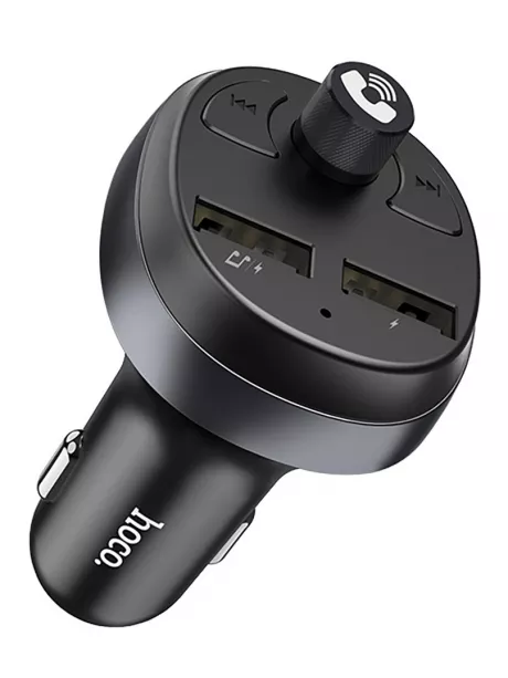 автомобильная зарядка с bluetooth FM трансмиттером Hoco E41 black