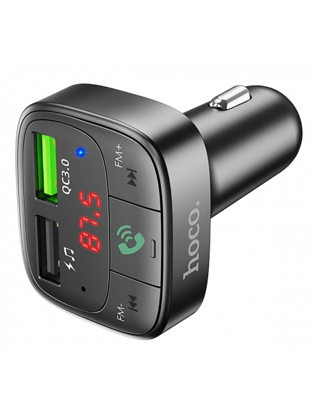 автомобильная зарядка с bluetooth FM трансмиттером Hoco E59 Promise QC3.0 car BT FM transmitter black