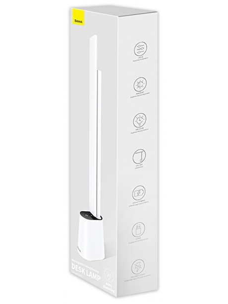 настольный аккумуляторный светильник Baseus Smart Eye Series Charging Folding Reading Desk Lamp (Smart Light) white