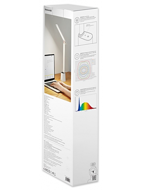 настольный аккумуляторный светильник Baseus Smart Eye Series Charging Folding Reading Desk Lamp (Smart Light) white