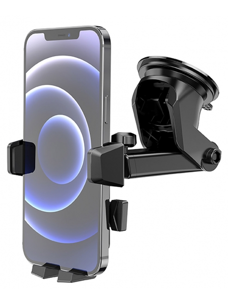 держатель на присоске с телескопической штангой Hoco CA83 David one-button center console car holder black