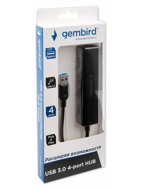 концентратор USB 3.0 с внешним питанием Gembird UHB-C354 