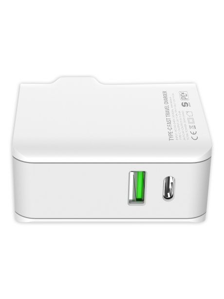 зарядное устройство LDNIO A4403C PD+Auto-id Fast Travel Charger + кабель USB - Lightning white