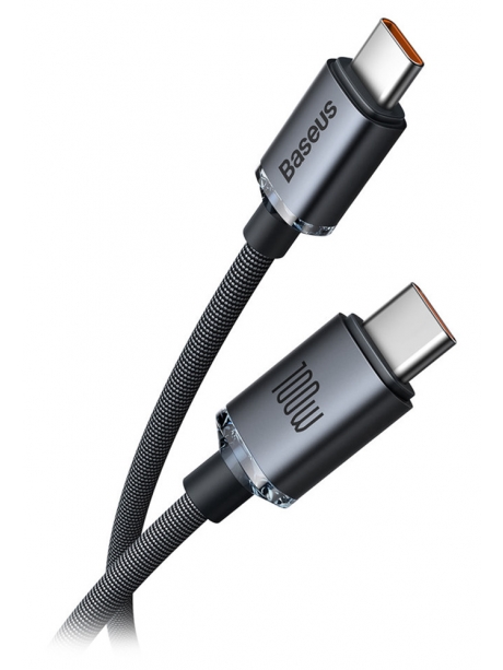 кабель передачи данных Baseus Crystal Shine Series Fast Charg Cable Type-C to Type-C 100W 1.2m black