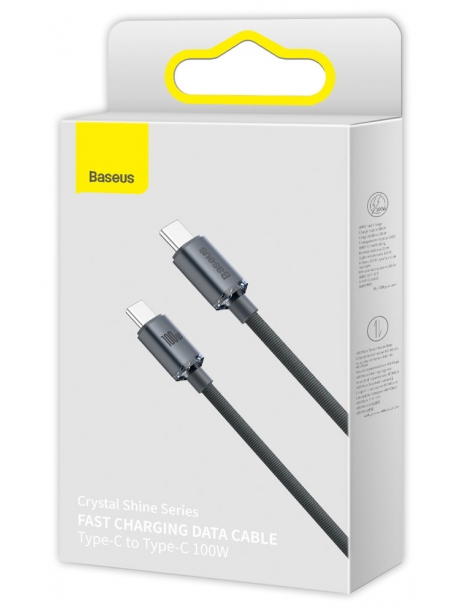 кабель передачи данных Baseus Crystal Shine Series Fast Charg Cable Type-C to Type-C 100W 1.2m black