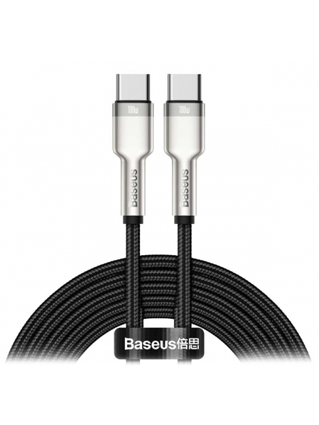 кабель передачи данных Baseus Cafule Series Metal Data Cable Type-C to Type-C 100W 2m black