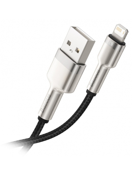 кабель передачи данных Baseus Cafule Series Metal Data Cable USB to IP 2.4A 1m black