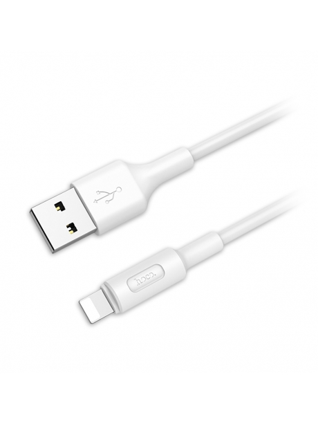кабель передачи данных Hoco X25 Soarer lightning 1m white