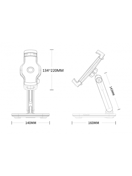 Настольная подставка для смартфона и планшета  Arroys TB-LD4 black