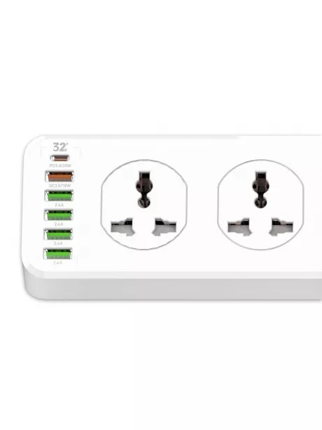 сетевой фильтр LDNIO SC10610 5USB*1TypeC*10 розеток 2м white