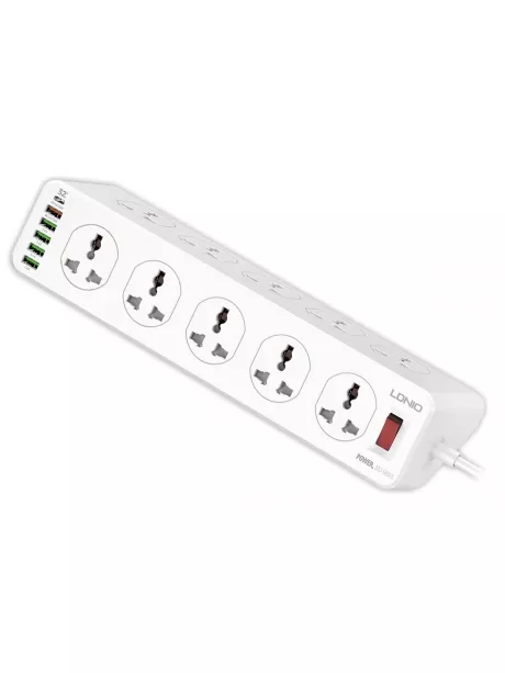 сетевой фильтр LDNIO SC10610 5USB*1TypeC*10 розеток 2м white