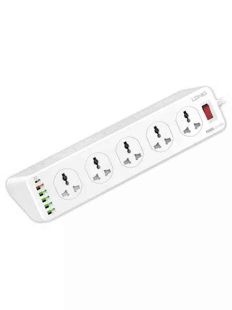 сетевой фильтр LDNIO SC10610 5USB*1TypeC*10 розеток 2м white