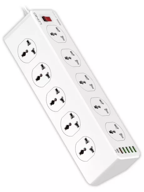 сетевой фильтр LDNIO SC10610 5USB*1TypeC*10 розеток 2м white