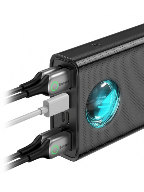 внешний аккумулятор с подсветкой и Power Delivery Baseus Amblight Digital Display Quick Charge Power Bank 30000mAh black