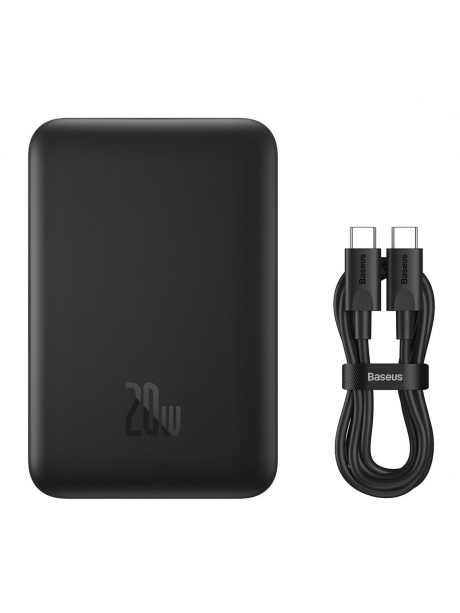 внешний аккумулятор c магнитной зарядкой iPhone Baseus Magnetic Mini Wireless Fast Charge Power Bank 10000mAh 20W black