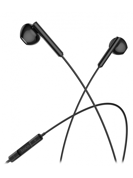 наушники с микрофоном для смартфона Hoco M64 Melodious wire control earphones with mic black