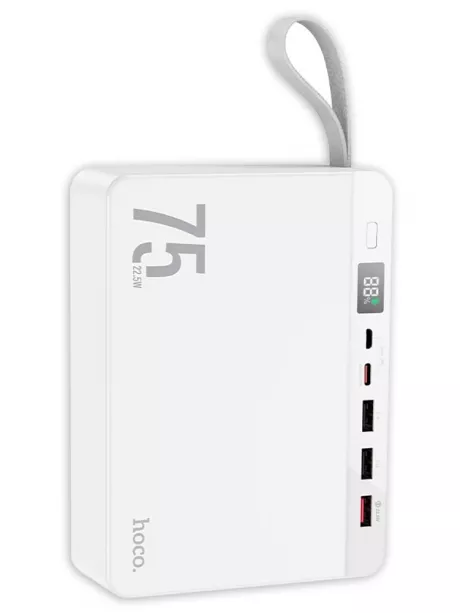 внешний аккумулятор большой емкости Hoco J94 Overlord 22.5W fully compatible power bank(75000mAh) white