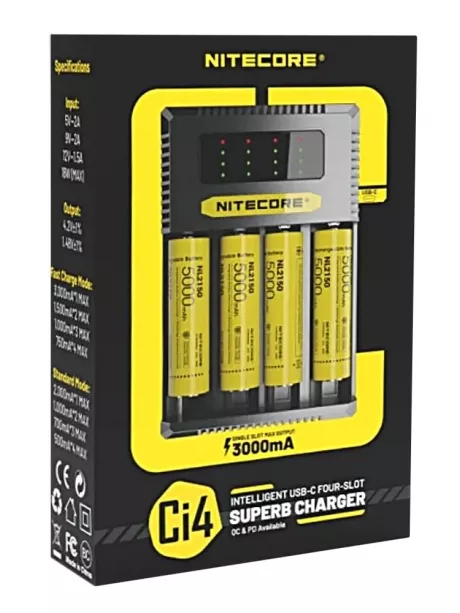 зарядное устройство NiteCore NEW Ci4 Type-C Intellicharge V2 