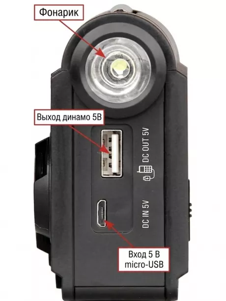 радиоприемник с динамо-генератором Tecsun GR-99 (export version) black