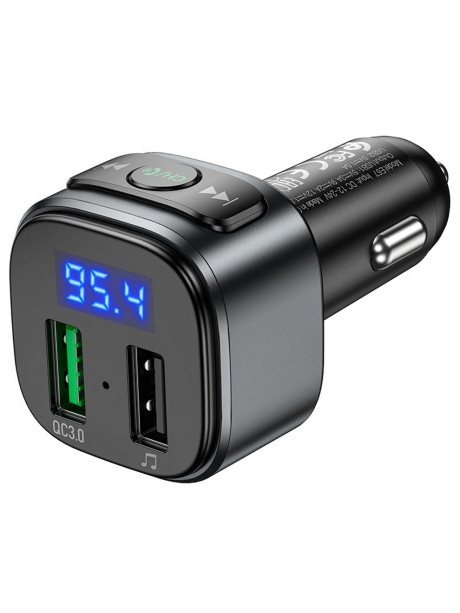 FM трансмитер с bluetooth Hoco E67 Fighter QC3.0 car BT FM transmitter black