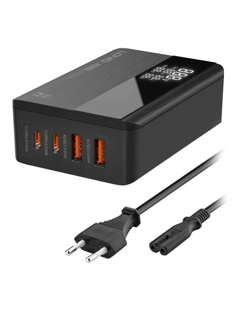 настольное зарядное устройство LDNIO A4809C GaN 100W PD Super desktop charger black