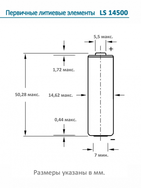 батарейки Saft LS 14500 (AA) 3шт. 