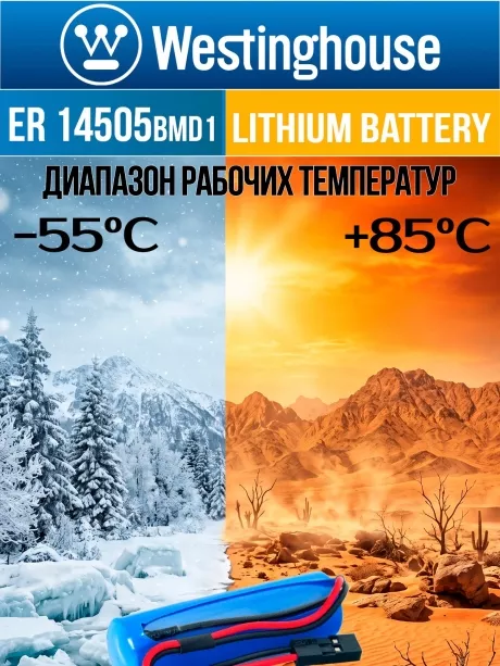 батарейки 3.6 В с коннектором Dupont 2,54 (BLS-2) Westinghouse ER 14505BMD1 (AA) connector 5шт. 
