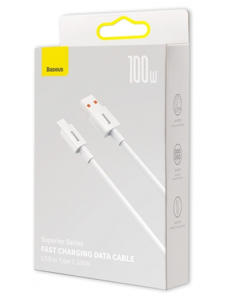 кабель передачи данных Baseus Superior Series Fast Charging Data Cable USB to Type-C 100W 2m white