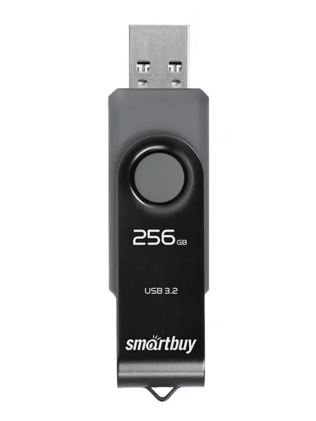 флешка USB 3.1 с двойным входом SmartBuy Twist Dual Type-C/Type-A 256GB 3.1 black