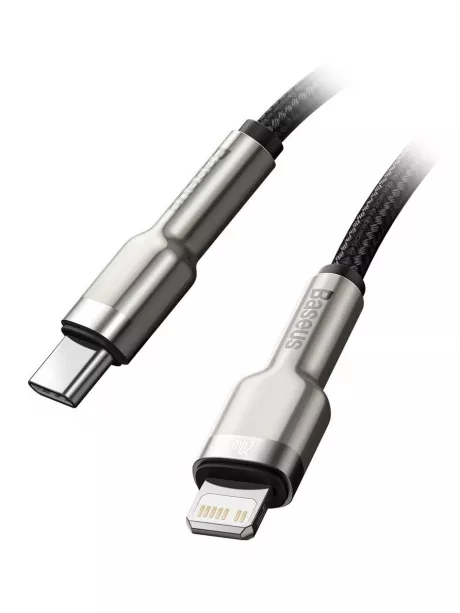 кабель для быстрой зарядки iPhone Baseus Cafule Series Metal Data Cable Type-C to iP PD 20W 2m black
