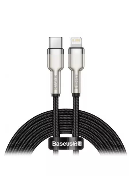кабель для быстрой зарядки iPhone Baseus Cafule Series Metal Data Cable Type-C to iP PD 20W 2m black