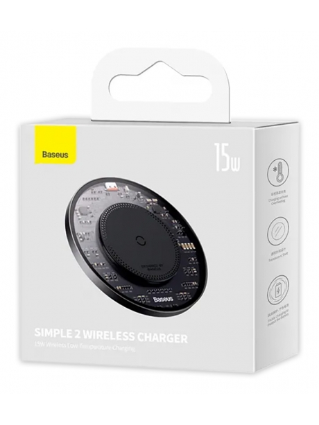 беспроводная зарядка для телефона Baseus Simple 2 Wireless Charger 15W Cluster black
