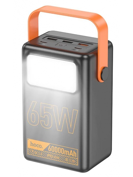 внешний аккумулятор со светильником Hoco J110A Powerful PD65 compatible power bank(60000mAh) black
