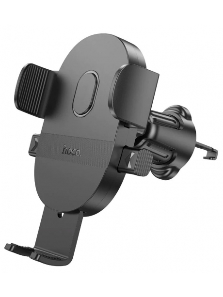 держатель для телефона в воздуховод Hoco H18 Mighty one-button car holder (air outlet) black