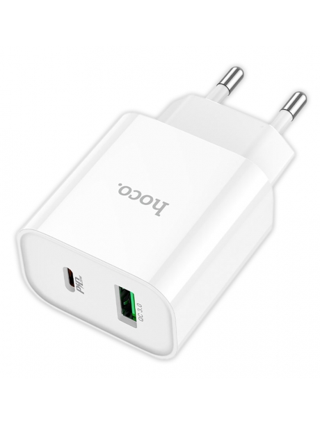 зарядное устройство Hoco C80A Plus Rapido PD20W+QC3.0 charger white