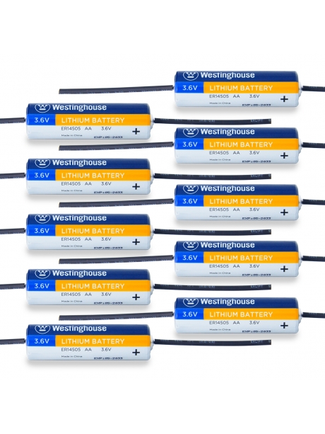 литиевые батарейки 3.6 В Westinghouse ER 14505Y (AA) axial wires 10шт. 
