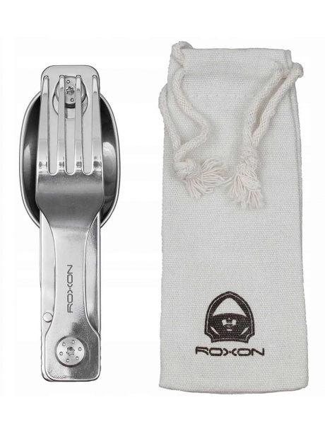 походный мультитул (ложка, вилка и нож) Roxon C1 ( C1S ) silver