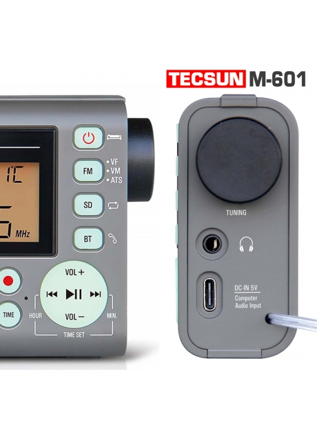 цифровой портативный FM радиоприемник Tecsun M-601 (export version) grey