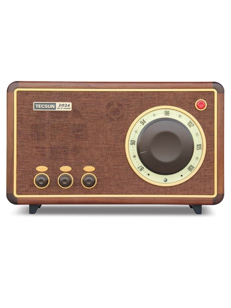 FM радиоприемник и bluetooth динамик Tecsun 2024 WOOD (export version) brown