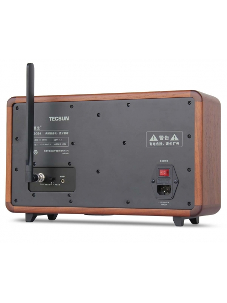 FM радиоприемник и bluetooth динамик Tecsun 2024 WOOD (export version) brown