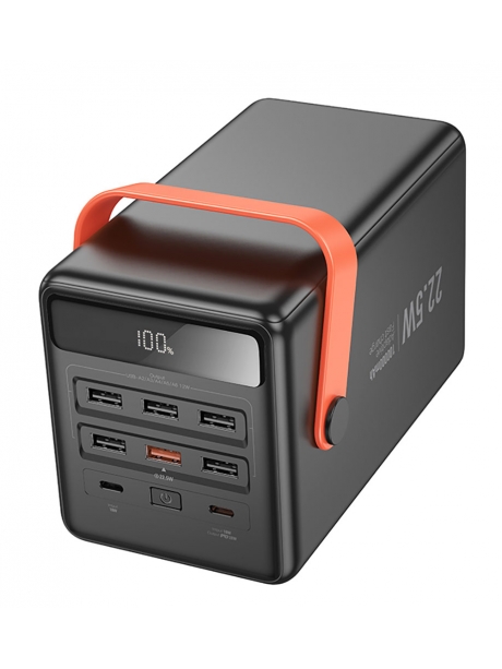 портативный внешний аккумулятор Hoco J142 Surpass 22.5W+PD20W fully compatible power bank(100000mAh) black
