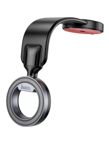 магнитный держатель MagSafe Hoco H71 Totem ring magnetic car holder (center console) black/metal gray