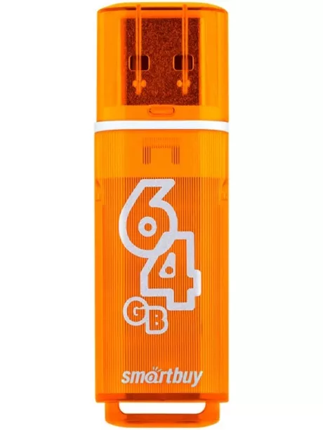 флешка USB SmartBuy Glossy series 64Gb orange