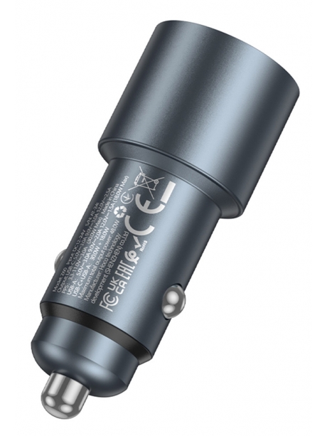 быстрая зарядка для телефона в машину Hoco Z60 Bloom 48W dual-port PD30W+QC3.0 multi-protocol black