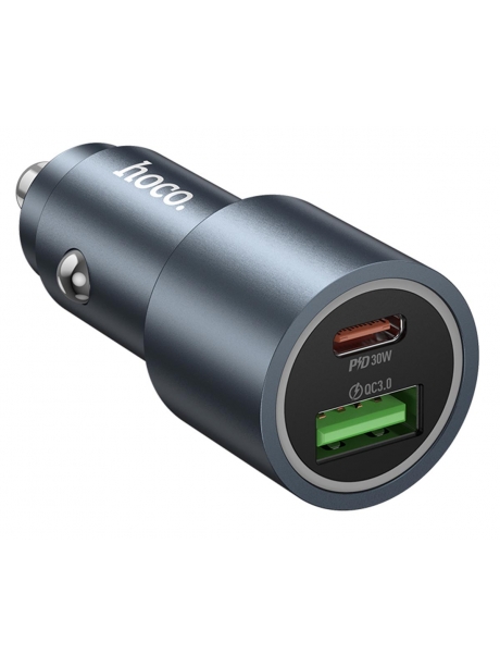 быстрая зарядка для телефона в машину Hoco Z60 Bloom 48W dual-port PD30W+QC3.0 multi-protocol black