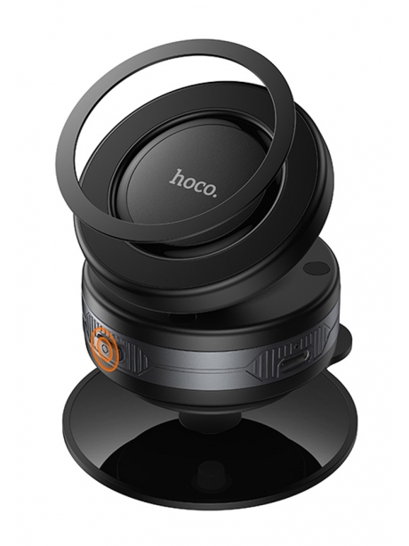 держатель MagSafe с электрической присоской Hoco H87 Dragon electric suction cup magnetic holder (universal) black/metal gray