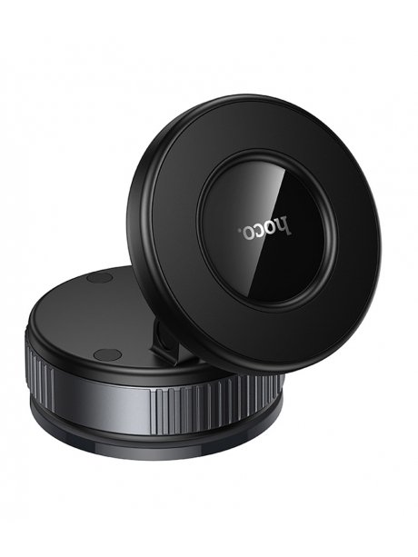 магнитный держатель на присоске Hoco H86 Dragon manual suction cup magnetic holder(universal) black/metal gray