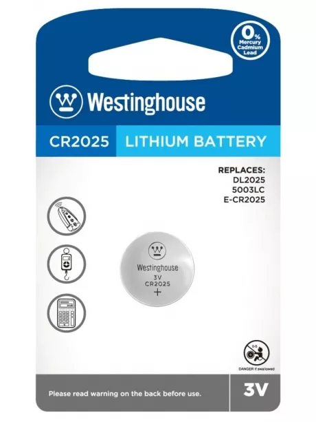 литиевая батарейка Westinghouse CR2025 24шт. 