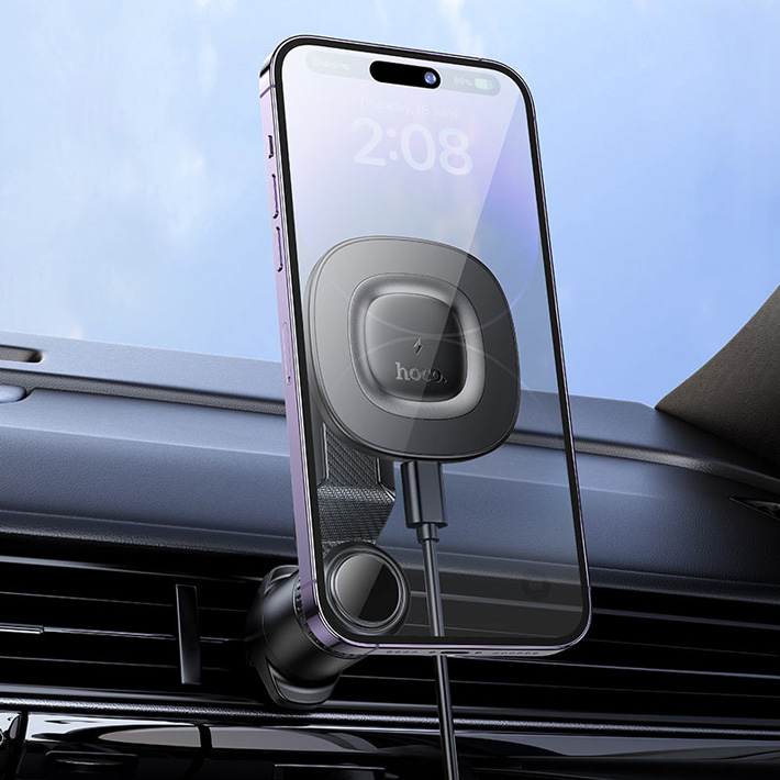 держатель ​​​Hoco HW30 Crown​ magnetic wireless charging car holder(air outlet)​
