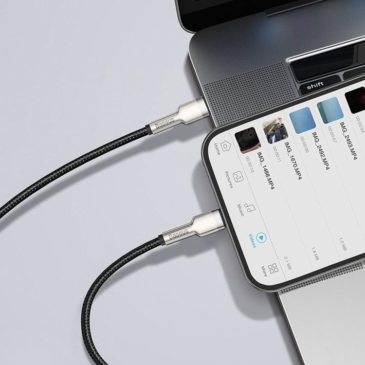 кабель передачи данных ​Baseus Cafule Series Metal Data Cable​ Type-C to iP PD 20W 2m